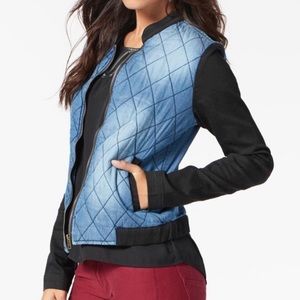Bomber jean jacket